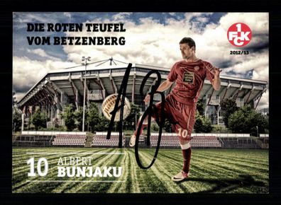 Albert Bunjaku Autogrammkarte 1 FC Kaiserslautern 2012-13 Original Signiert