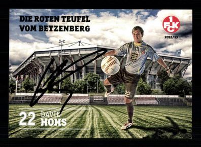 David Hohs Autogrammkarte 1 FC Kaiserslautern 2012-13 Original Signiert