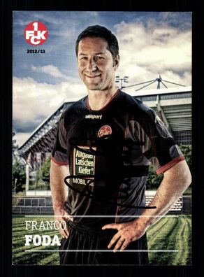 Franco Foda Autogrammkarte 1 FC Kaiserslautern 2012-13 Original Signiert
