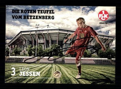 Leon Jessen Autogrammkarte 1 FC Kaiserslautern 2012-13 Original Signiert