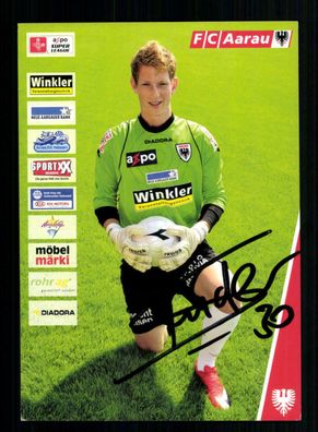 Sascha Studer Autogrammkarte FC Aarau 2009-10 Original Signiert