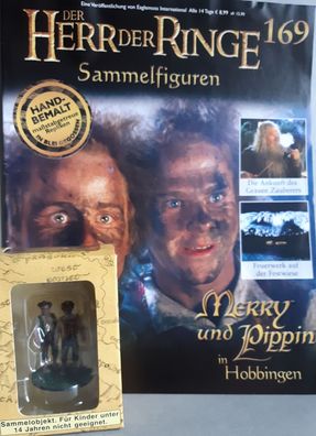 Herr der Ringe Figur: Merry und Pippin in Hobbingen (# 169) OVP Heft Eaglemoss NEU