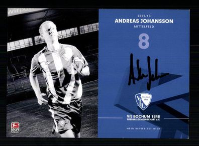 Andreas Johansson Autogrammkarte VFL Bochum 2009-10 1. Karte Original Signiert