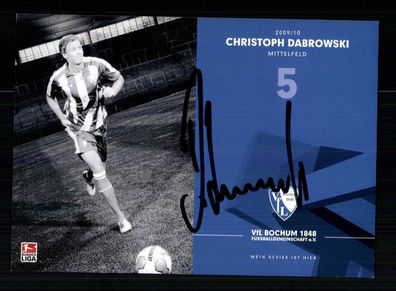 Christoph Dabrowski Autogrammkarte VFL Bochum 2009-10 1. Karte Original Signiert