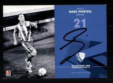 Marc Pfertzel Autogrammkarte VFL Bochum 2009-10 1. Karte Original Signiert