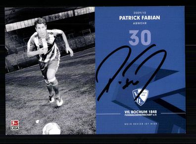 Patrick Fabian Autogrammkarte VFL Bochum 2009-10 1. Karte Original Signiert