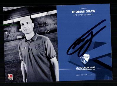 Thomas Graw Autogrammkarte VFL Bochum 2009-10 1. Karte Original Signiert