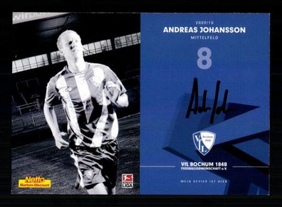 Andreas Johansson Autogrammkarte VFL Bochum 2009-10 2. Karte Original Signiert