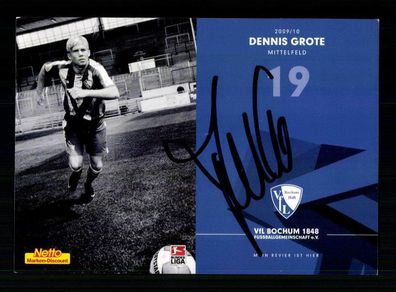 Dennis Grote Autogrammkarte VFL Bochum 2009-10 2. Karte Original Signiert