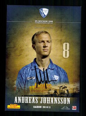 Andreas Johansson Autogrammkarte VFL Bochum 2010-11 Original Signiert