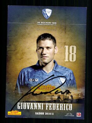 Giovanni Frederico Autogrammkarte VFL Bochum 2010-11 Original Signiert