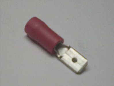 10x KFZ Stecker Flachstecker 4,8mm rot Kabelstecker isoliert 4,8 x 0,8 Steckverbinder