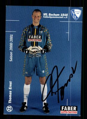 Thomas Ernst Autogrammkarte VFL Bochum 2000-01 Original Signiert