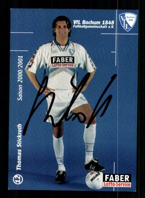 Thomas Stickroth Autogrammkarte VFL Bochum 2000-01 Original Signiert