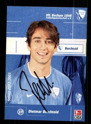 Dietmar Berchtold Autogrammkarte VFL Bochum 2002-03 1. Karte Original Signiert