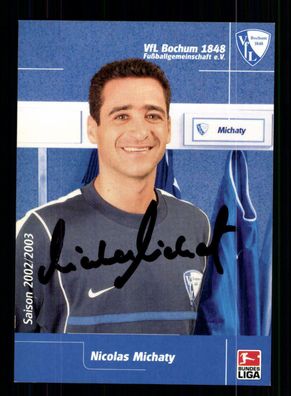 Nicolas Michaty Autogrammkarte VFL Bochum 2002-03 1. Karte Original Signiert