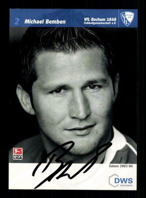Michael Bemben Autogrammkarte VFL Bochum 2003-04 2. Karte Original Signiert