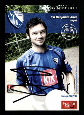 Benjamin Auer Autogrammkarte VFL Bochum 2007-08 Original Signiert