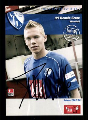 Dennis Grote Autogrammkarte VFL Bochum 2007-08 Original Signiert