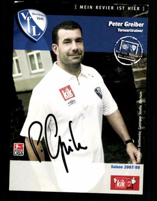 Peter Greiber Autogrammkarte VFL Bochum 2007-08 Original Signiert