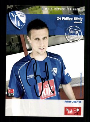 Philipp Bönig Autogrammkarte VFL Bochum 2007-08 Original Signiert