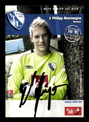 Philipp Heerwagen Autogrammkarte VFL Bochum 2007-08 Original Signiert