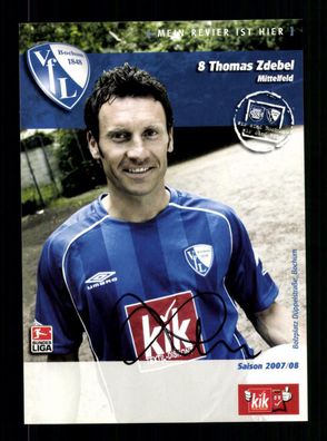 Thomas Zdebel Autogrammkarte VFL Bochum 2007-08 Original Signiert
