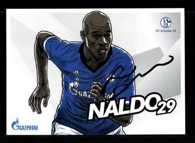 Naldo Autogrammkarte FC Schalke 04 2017-18 Original Signiert