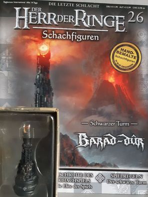 Herr der Ringe Figur: Schwarzer Turm Barad - Dur Schachfigur Sonderausgabe OVP + Heft