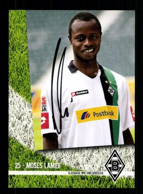 Moses Lamidi Autogrammkarte Borussia Mönchengladbach 2009-10 Original