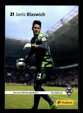 Janis Blaswich Autogrammkarte Borussia Mönchengladbach 2013-14 Original