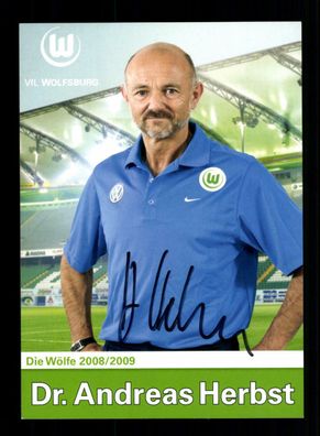 Andreas Herbst Autogrammkarte VFL Wolfsburg 2008-09 Original Signiert