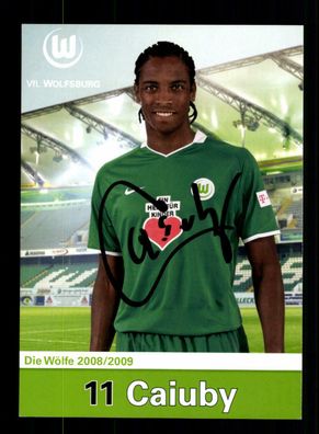 Caiuby Autogrammkarte VFL Wolfsburg 2008-09 Original Signiert