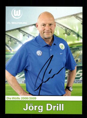 Jörg Drill Autogrammkarte VFL Wolfsburg 2008-09 Original Signiert