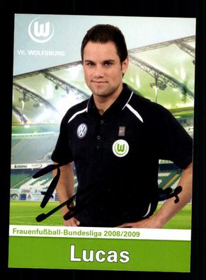 Fabian Lucas Autogrammkarte VFL Wolfsburg 2008-09 Original Signiert