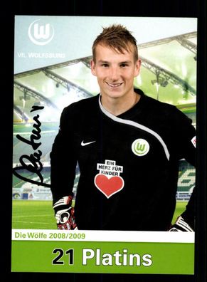 Patrick Platins Autogrammkarte VFL Wolfsburg 2008-09 Original Signiert