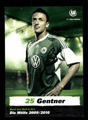 Christian Gentner Autogrammkarte VFL Wolfsburg 2009-10 Original Signiert