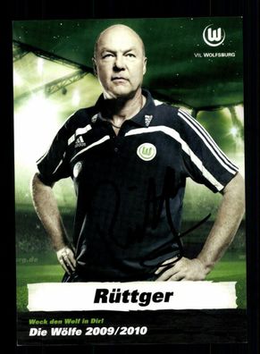 Heribert Rüttger Autogrammkarte VFL Wolfsburg 2009-10 Original Signiert