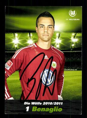 Diego Benaglio Autogrammkarte VFL Wolfsburg 2010-11 Original Signiert