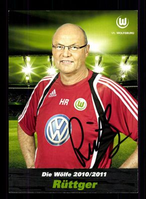 Heribert Rüttger Autogrammkarte VFL Wolfsburg 2010-11 Original Signiert