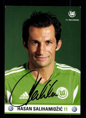 Hasan Salihamidzic Autogrammkarte VFL Wolfsburg 2011-12 Original Signiert