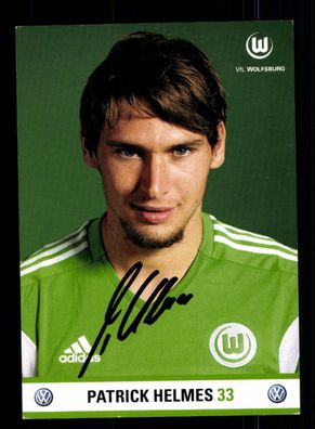 Patrick Helmes Autogrammkarte VFL Wolfsburg 2011-12 Original Signiert