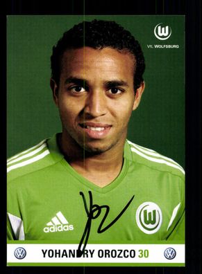 Yohandry Orozco Autogrammkarte VFL Wolfsburg 2011-12 Original Signiert