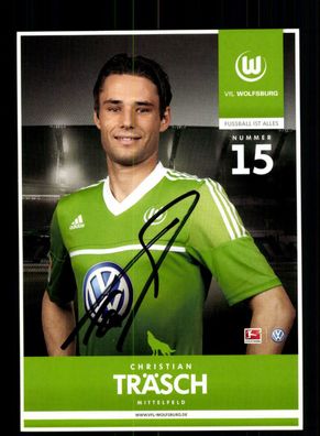 Christian Träsch Autogrammkarte VFL Wolfsburg 2012-13 Original Signiert