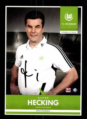 Dieter Hecking Autogrammkarte VFL Wolfsburg 2012-13 Original Signiert