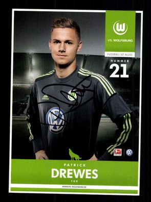 Patrick Drewes Autogrammkarte VFL Wolfsburg 2012-13 Original Signiert
