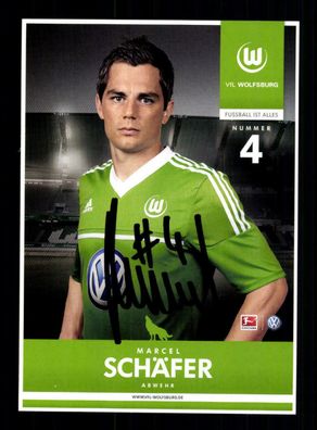Marcel Schäfer Autogrammkarte VFL Wolfsburg 2012-13 Original Signiert