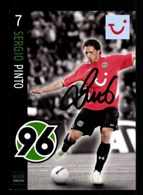 Sergio Pinto Autogrammkarte Hannover 96 2008-09 Original Signiert