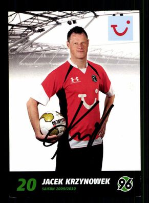 Jacek Krzynowek Autogrammkarte Hannover 96 2009-10 Original Signiert