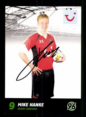 Mike Hanke Autogrammkarte Hannover 96 2009-10 Original Signiert